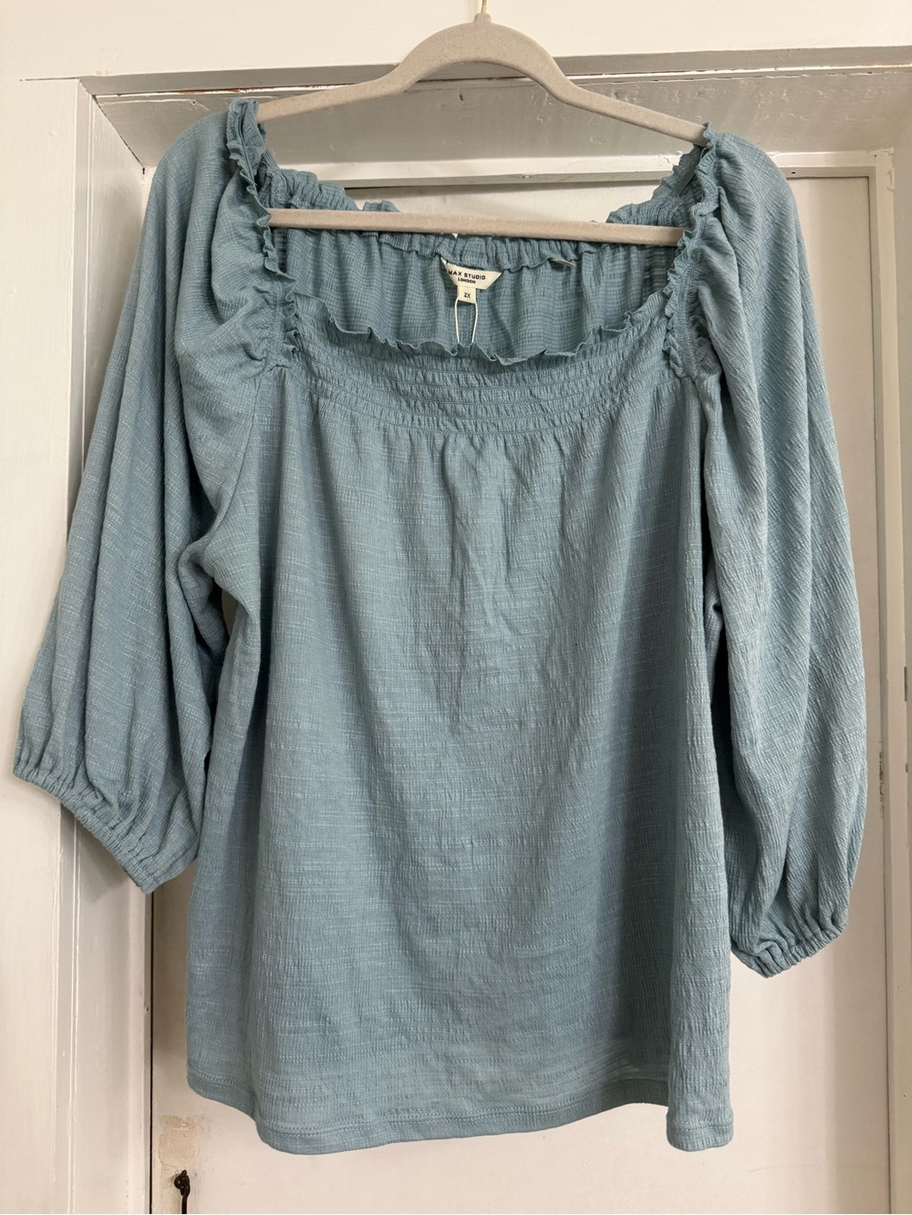 Square neck or off shoulder flowy top